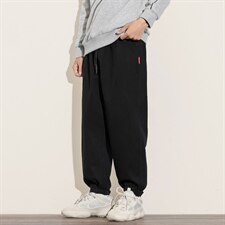 2021秋季新白墙日系大码男纽扣束脚拼接九分裤休闲裤K2070-P40，男装休闲裤，电商A001