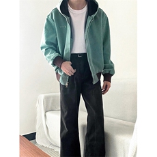 美式复古连帽外套潮牌高级感棒球服底特律夹克JK166特P62，男装夹克，星座908-1