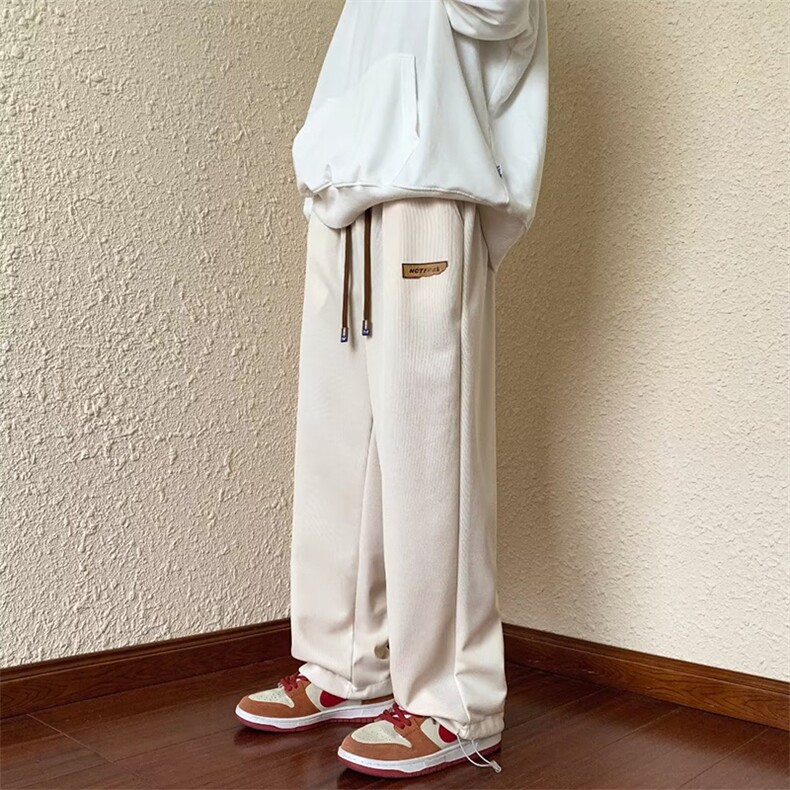 裤子男士ins高街潮牌宽松运动男生潮流休闲长裤K02886-P30图片