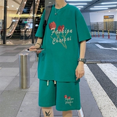 ！直播推荐！2024夏季男士华夫格短袖T恤套装一套HTZ18P50，男装T恤，电商B220