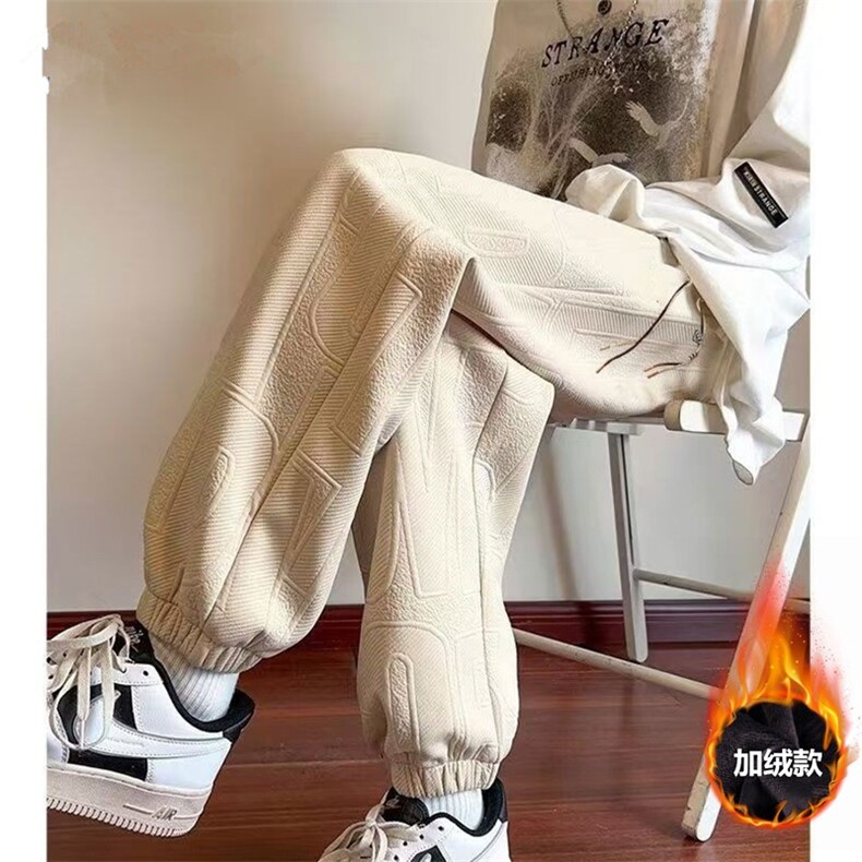 加绒现货供应2025冬季加厚运动裤情侣棉裤K35加绒，男装棉裤，星座1816-1（原1210-1）