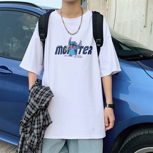 ！2021夏季新款潮流男士短袖T恤宽松百搭半袖体恤衫T2153P25