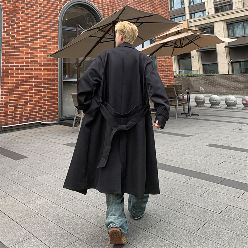 韩系风衣外套男士韩版潮流中长款过膝大衣F7300-P105【特价】，男装风衣，电商A007