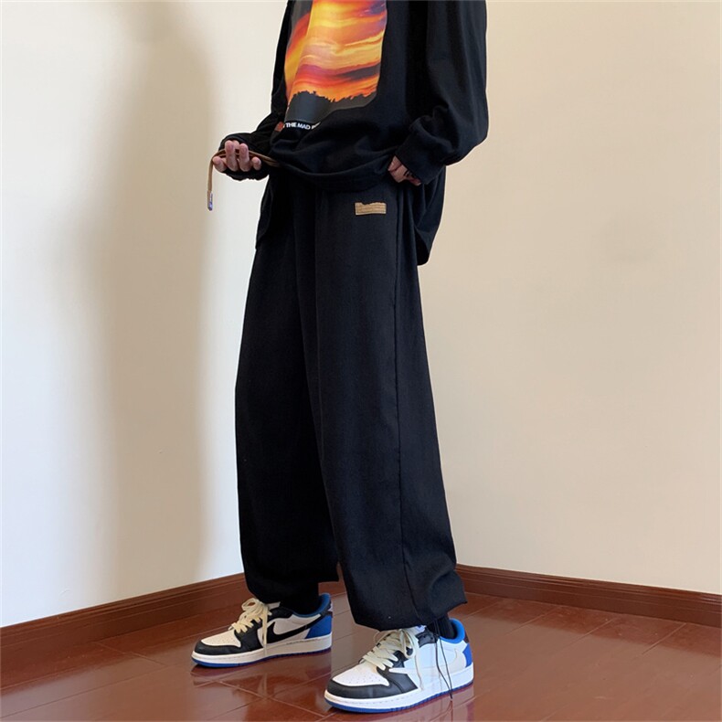 裤子男夏季潮流宽松阔腿裤运动休闲长裤K0793-P30,男装休闲裤,星座308B-1