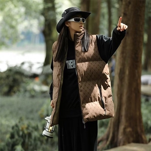 2023满印B棉衣马甲男装女装面包服棉衣保暖马夹拉链立领MF037-P57图片