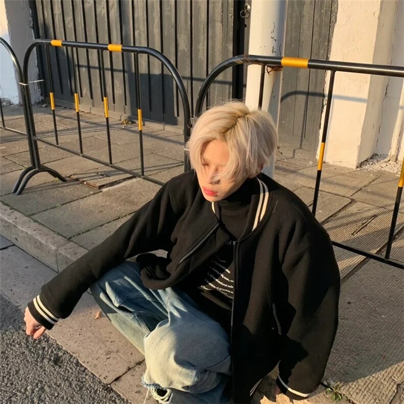 【毛呢棒球服】cleanfit美式短宽vibe版型毛呢休闲男女棒球服外套,女装短外套,星座601-1