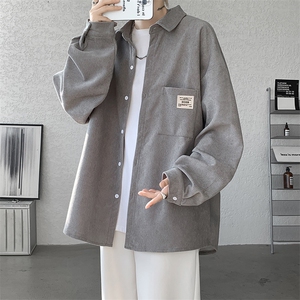 衬衫男秋季新款港风宽松灯芯绒大码长袖衬衣CS025-P38(现货）图片