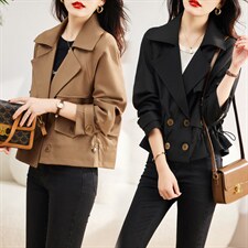 时尚韩版宽松显瘦牛仔连衣裙女春秋季新款休闲百搭长袖裙子，女装风衣，姿衣坊