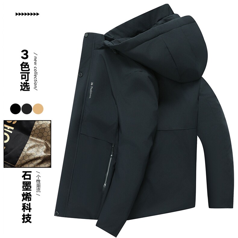 新款棉服外套男秋冬加绒加厚保暖中年棉衣上衣爸爸装958-P65图片