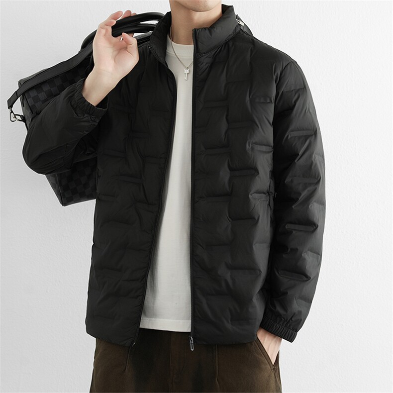 潮牌立领羽绒服男士2025冬季加厚保暖面包服休闲短款外套男装,男装羽绒服,星座914