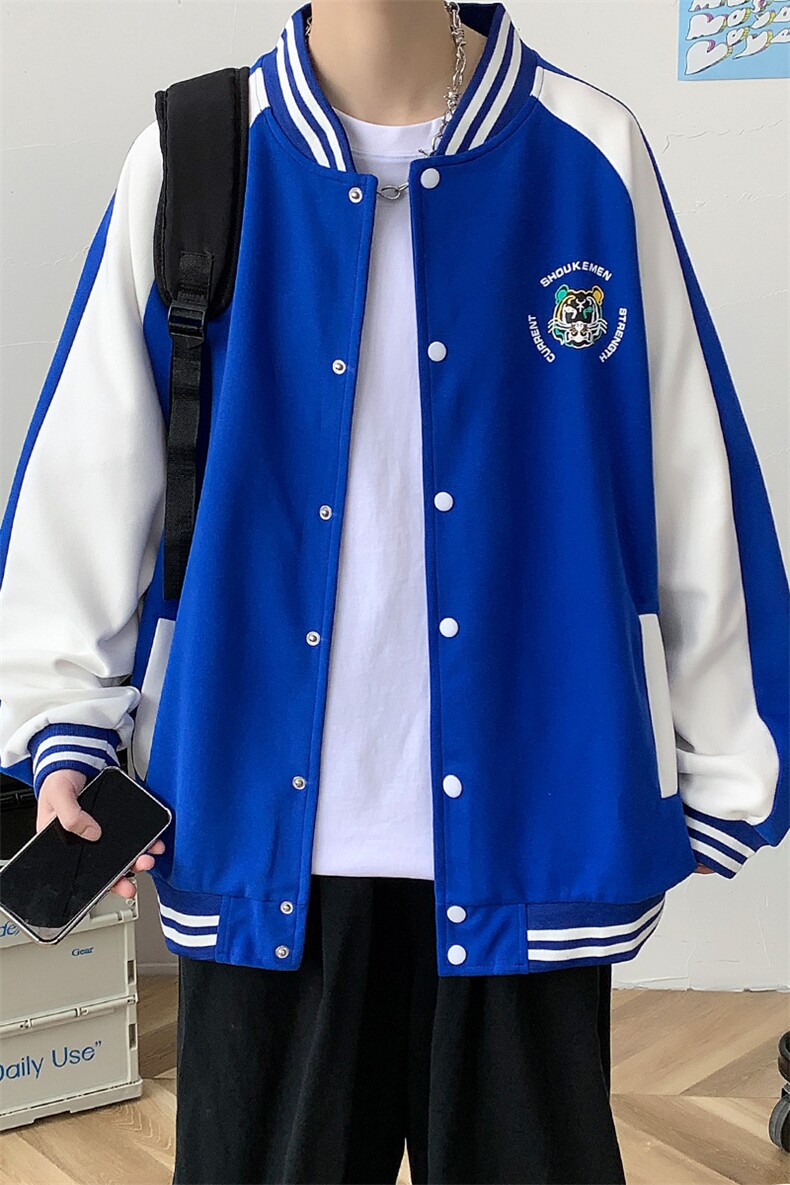 春装新品港风青少年2023开衫夹克印花棒球服休闲外套男士968-P60,男装夹克,电商A441-1