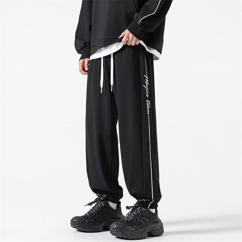休闲裤男款春秋潮牌宽松束脚裤子男时尚帅气青少年长裤K526-P43,男装休闲裤,星座308B-2