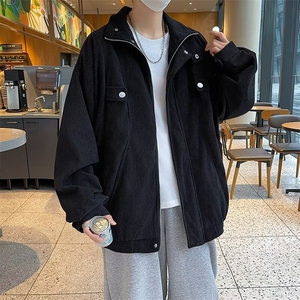 24复古宽松设计感小众翻领夹克男女款百搭休闲夹克外套-WT064图片