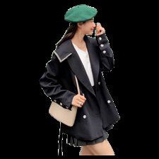 现货271-9712新款花边撞色小西装，女装西装，浙宝271