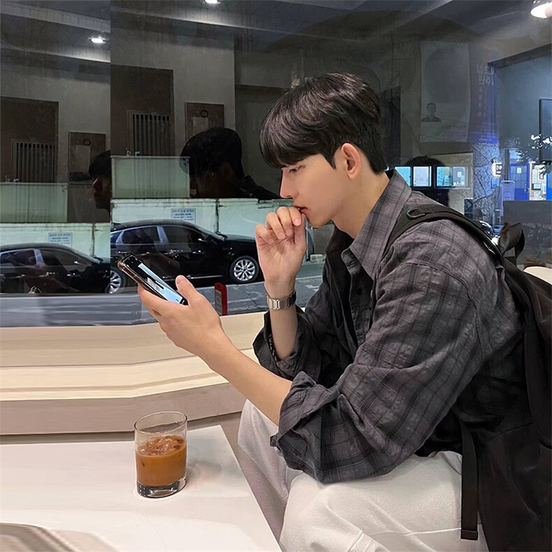 25秋装现货格子衬衫长袖衬衣男防晒衫XZ716A-CS809P55，男装防晒衣，星座716A（原星座815-4）