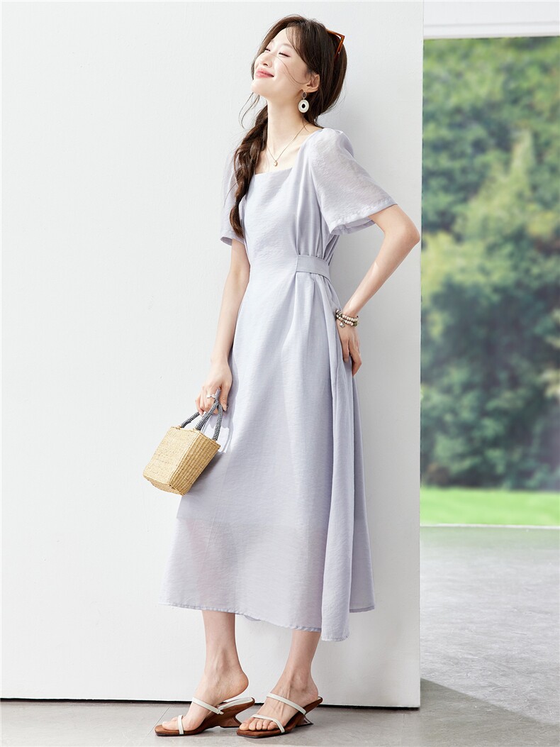 现货新品2026夏装新款收腰透气凉爽时尚收腰女连衣裙,女装连衣裙,木子恋