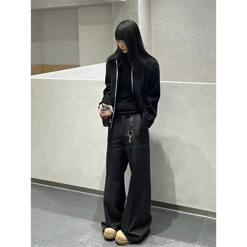 【有货】Cleanfit解构拉链毛呢外套男翻领短款夹克L09CC-特P85,男装夹克,星座1007（原301D）