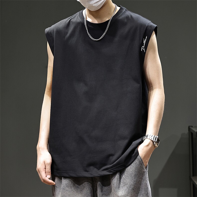 2026新款凉感背心男士夏季宽松大码运动吸汗无袖t恤潮薄健身坎肩，男装背心/马甲，电商D215