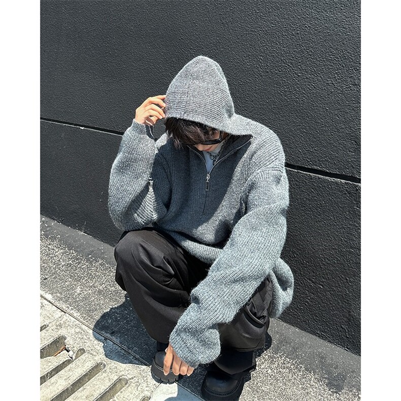 美式毛衣男慵懒风休闲针织衫 FMY02 P52图片