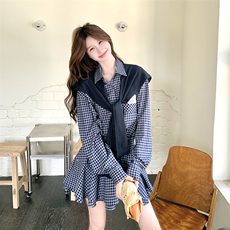新款大货已出，TR磨毛连衣裙B276-2526-P155-K228加披巾P170-K248，女装连衣裙，2B113