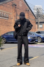 轻熟风加厚男裤秋冬季毛呢休闲裤修身直筒长裤1412-2/230/P55，男装休闲裤，星座1412-2