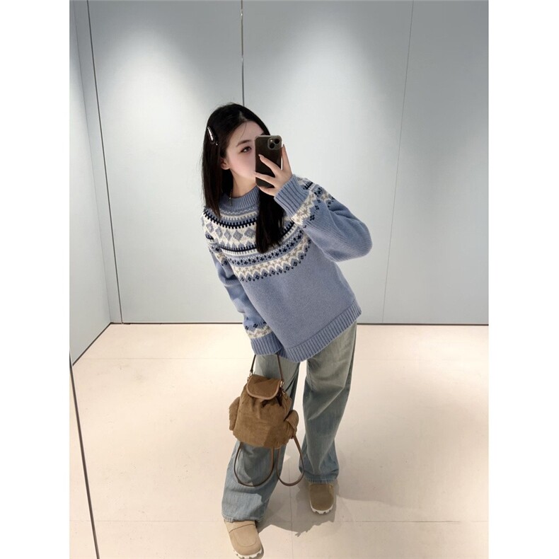 现货明星演唱会费尔岛毛衣男秋冬长袖针织衫上衣MZ1008-P53,男装针织衫/毛衣,星座412-3