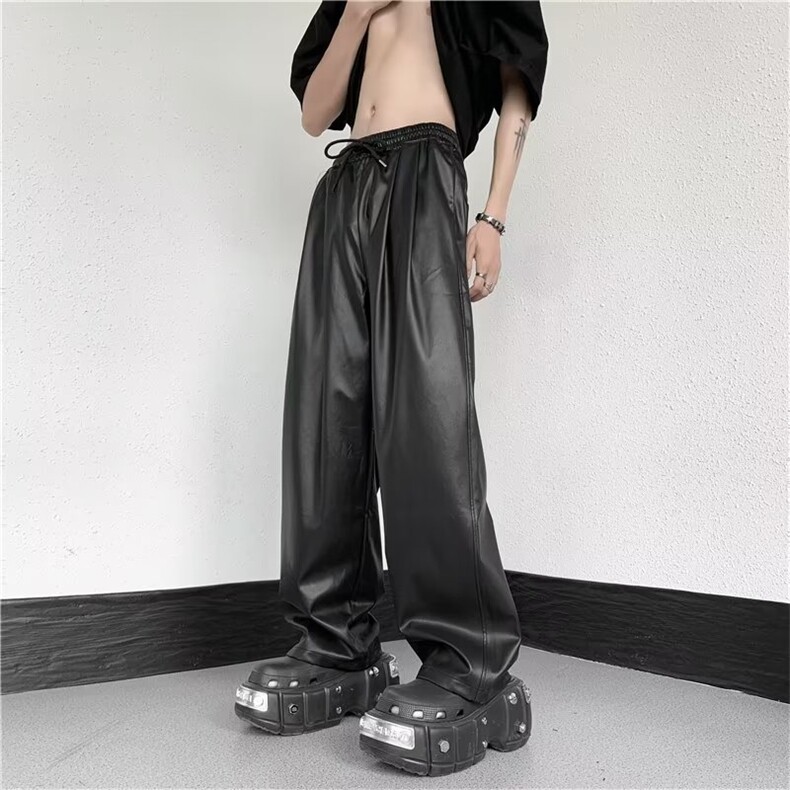 男新款青少年时尚休闲裤皮裤B492P40,男装休闲裤,星座1116-2