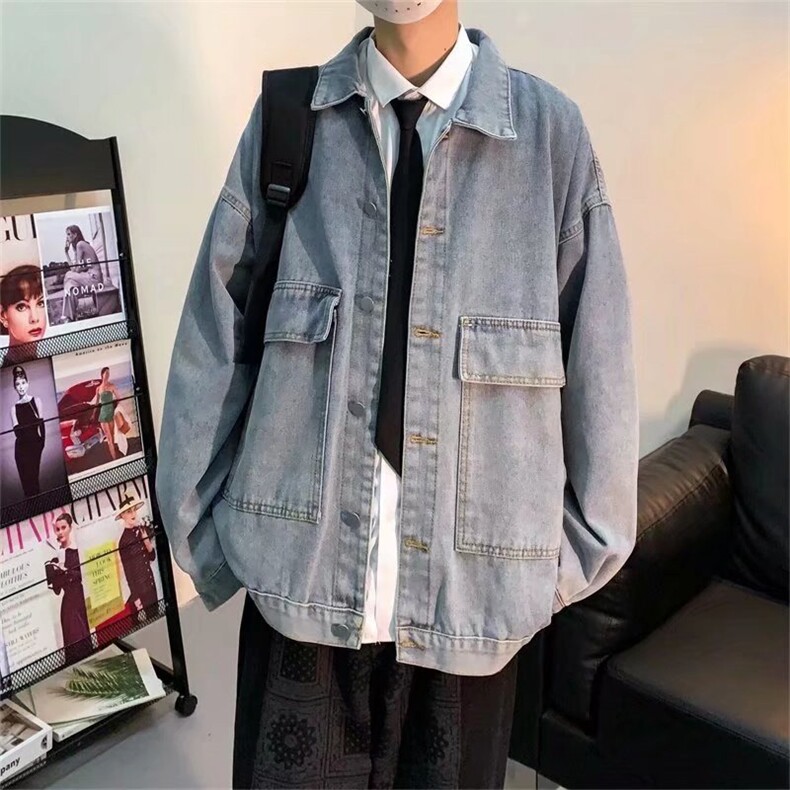 美式复古牛仔外套男款春季潮牌牛仔衣JK6004P48,男装夹克,星座1116-2