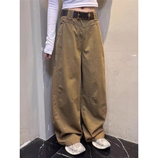 现货美式宽松全棉宽松休闲弯刀裤女K7830/P52，女装休闲裤，星座205-3