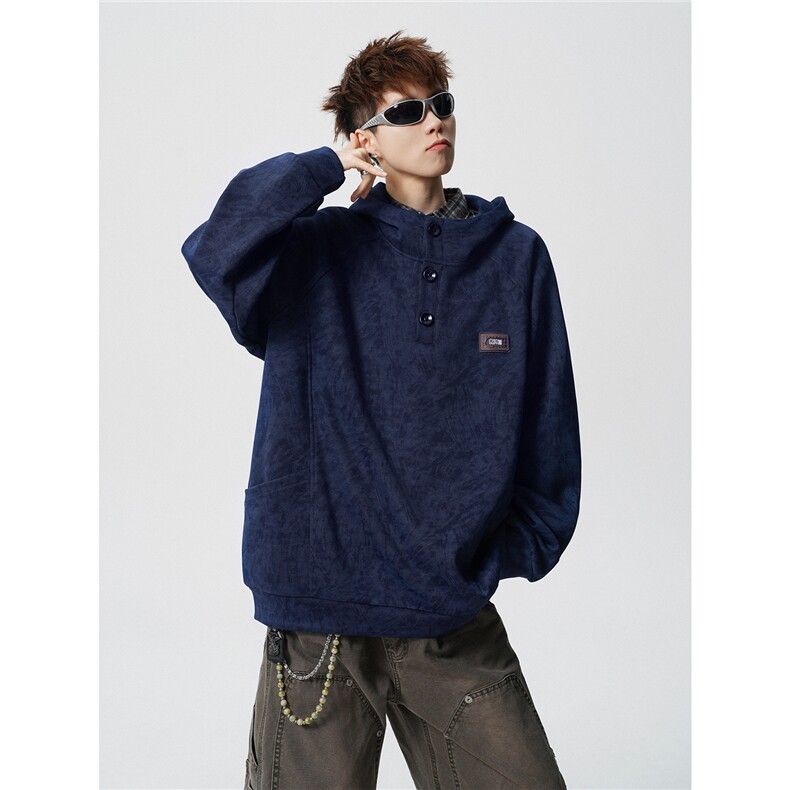 WY10199-特P45春装新款2026长袖连帽男装老钱风卫衣上衣外套,女装短外套,电商A059