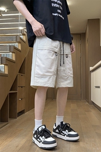 港风工装休闲裤高街五分裤宽松沙滩裤直通短裤DK209 P32图片