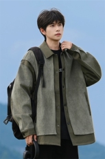 JK25028-P80秋季新款大码灯芯绒拼接夹克外套控138，男装夹克，星座109