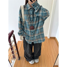 棉磨毛格子长袖休闲纯棉抖音高品质衬衫男CS024-P45，男装衬衫，星座301C-5