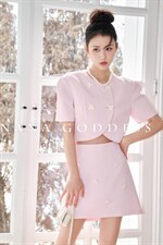 Nana-goddess夏季新款华夫格少女套装，女装职业装，DUOLINE(2F)