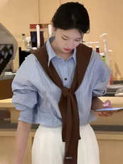 2025年秋季时尚百搭通勤简约休闲披肩，披肩，湘姗