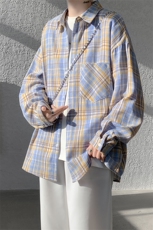 衬衫男2025春季新款港风格子休闲长袖衬衣CS606-特P28无差价，男装衬衫，星座214-3
