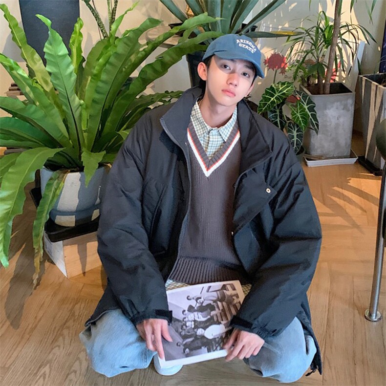 网图日系复古简约机能风立领棉衣防风保暖棉袄A025-SY1512-P78,男装棉衣,电商A025