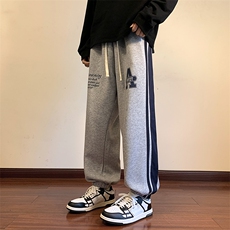 港风休闲裤男宽松直筒拖地裤束脚裤卫裤KP611P50，男装休闲裤，星座1204-3