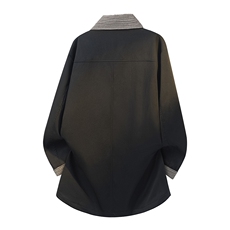 潮流宽松老钱风千鸟格撞色风衣A161-MT-2600-P92，男装风衣，电商A161