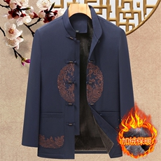 高品质风唐装棉服盘扣棉袄外套加绒加厚复古棉衣YD9839-P115，男装棉衣，星座1105-3