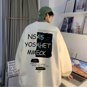 休闲圆领卫衣男秋季宽松字母印花长袖t恤JK23395特批p25-控48图片