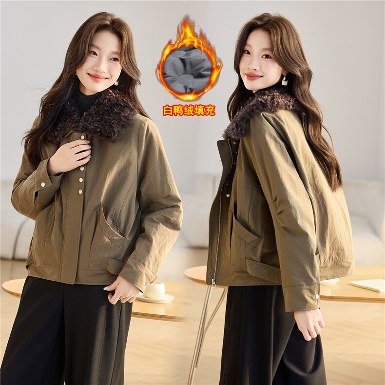 2025年冬季短款休闲风羽绒服,女装羽绒服,文熹诺