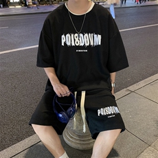 C522P39夏装青年男生运动休闲套装文艺青年短袖短裤，男装休闲套装，星座512-6