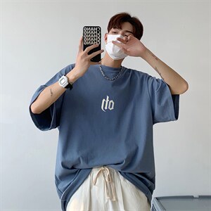 HXY987TP20  夏季2022潮牌百搭打底衫上衣潮宽松短袖T恤男图片