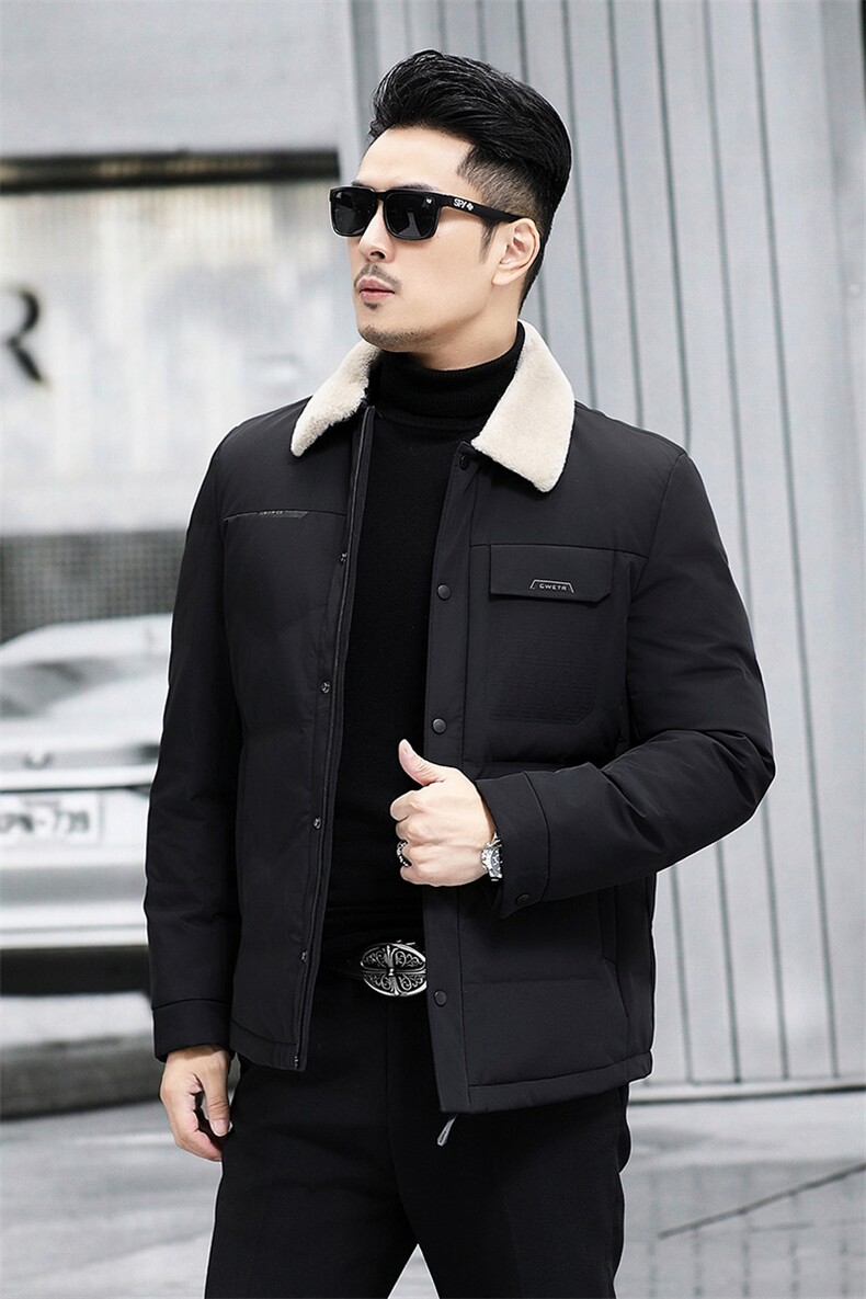 M6808-11钱塘2020-3冬季厚款时尚休闲简约中年男士羽绒服P183,男装羽绒服,钱塘207-3