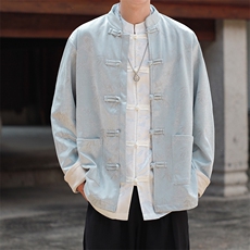 庆上新中式大码情侣麂皮夹克外套现货男士上衣JK1818-P110控188，男装夹克，电商A021