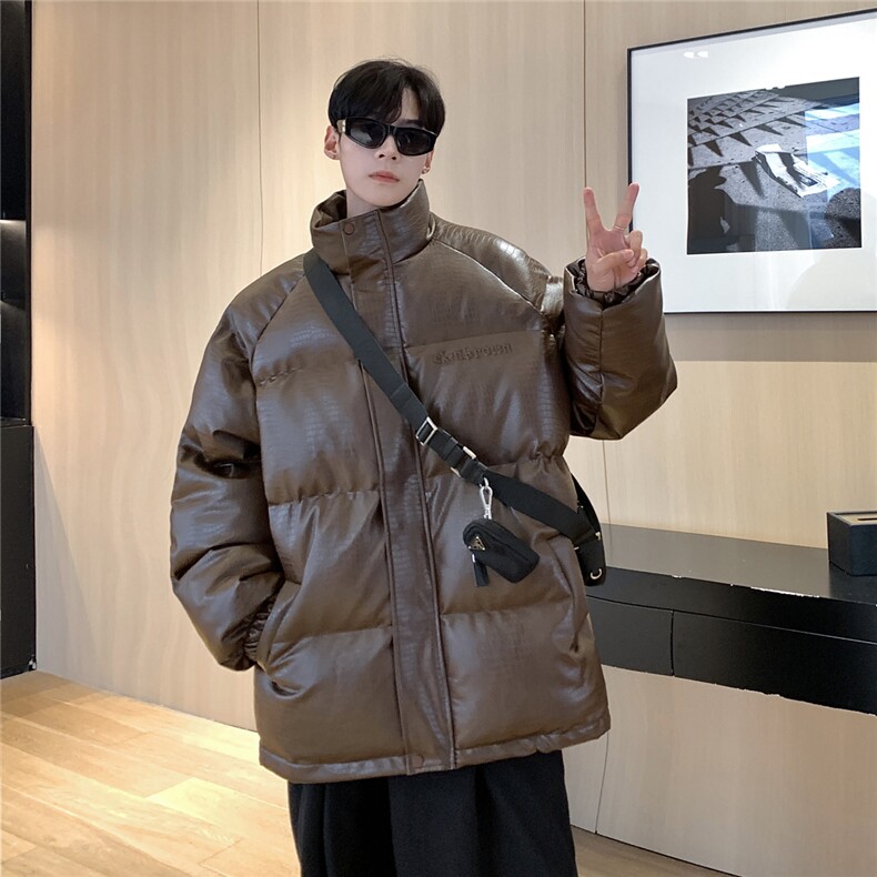 港风鳄鱼纹钢印字母设计棉衣男MY77093P120控168抖音控198,男装棉衣,星座227-7