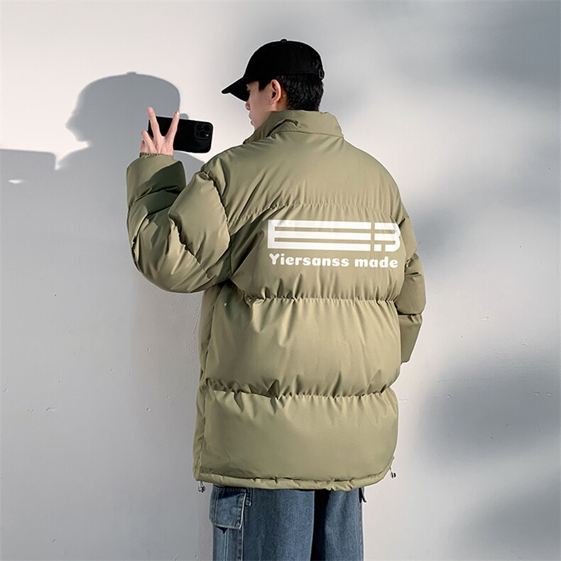 日系白底抖音直播得物高品质宽松面包服羽绒棉外套棉衣M1145P65图片