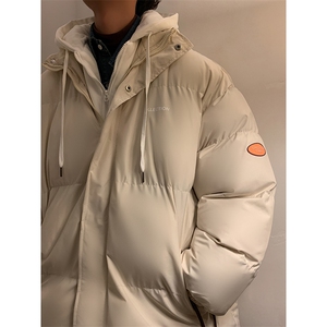 男士假两件棉衣冬季连帽臂章加厚棉服情侣款棉袄A266-WT08-P65
