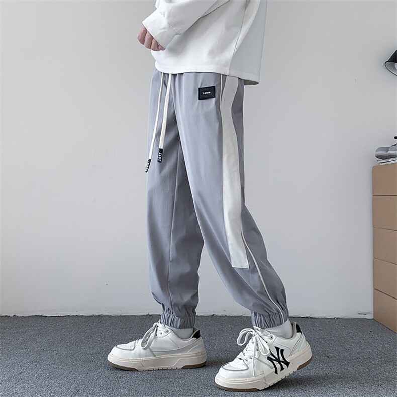 裤子男美式重磅休闲卫裤潮牌束脚oversize哈伦运动裤K0357-P45,男装休闲裤,星座308B-2